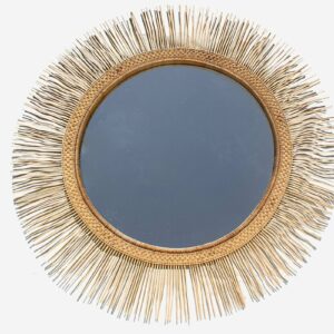 Moldura de Espelho Rattan Circular