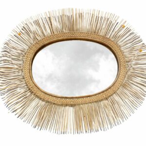 Moldura de Espelho Rattan Oval