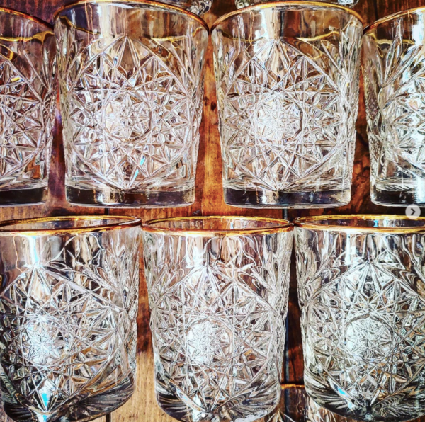 Copo Crystal Golden Rim