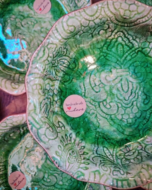 Tarteira Scallop Craclé Verde My Spot Design Studio & Shop Store
